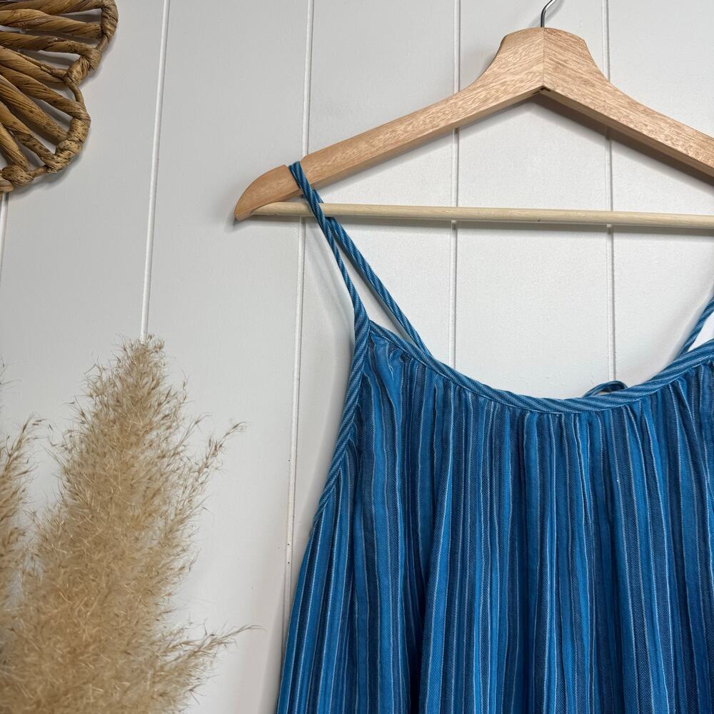 Free People dress midi or maxi striped cotton boho beach summer spring XS - Picture 5 of 8